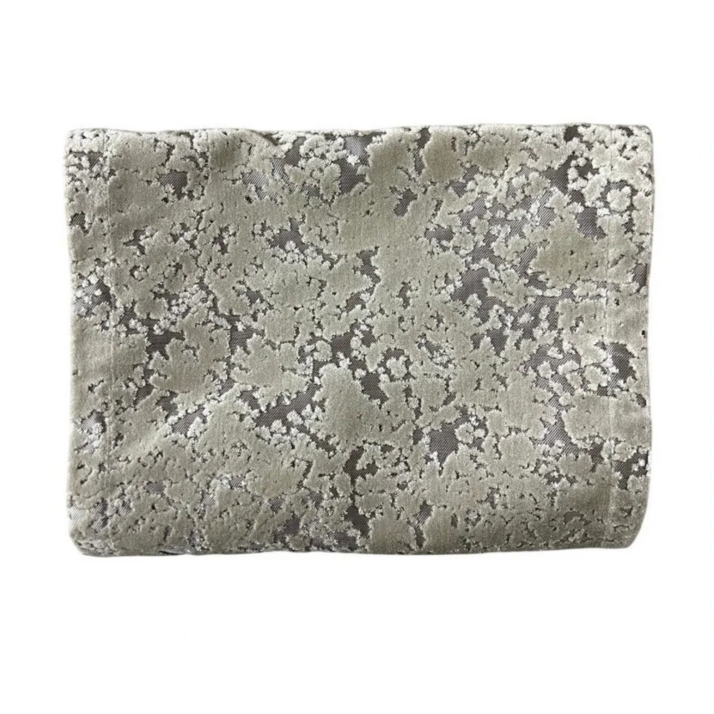 West Elm Table Runner 14x90 Gray Metallic Textured 8033921